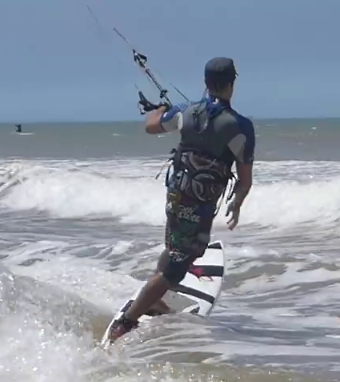 toeside riding directional kiteboard