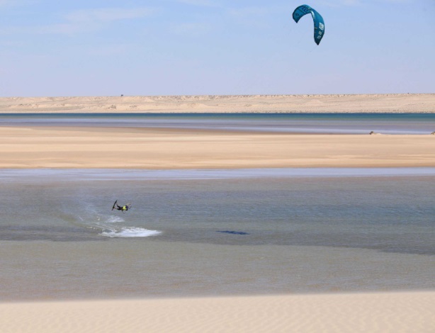 Dakhla lagoon kitesurf spot in Morocco